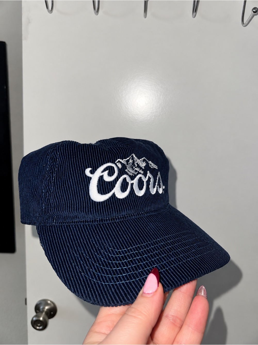 Navy Corduroy Baseball Cap